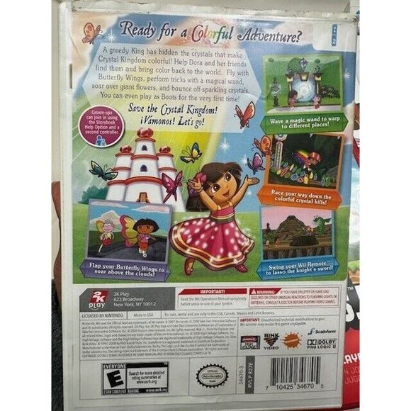 Dora the Explorer: Dora Saves the Crystal Kingdom (Nintendo Wii, 2009) - Picture 2 of 6